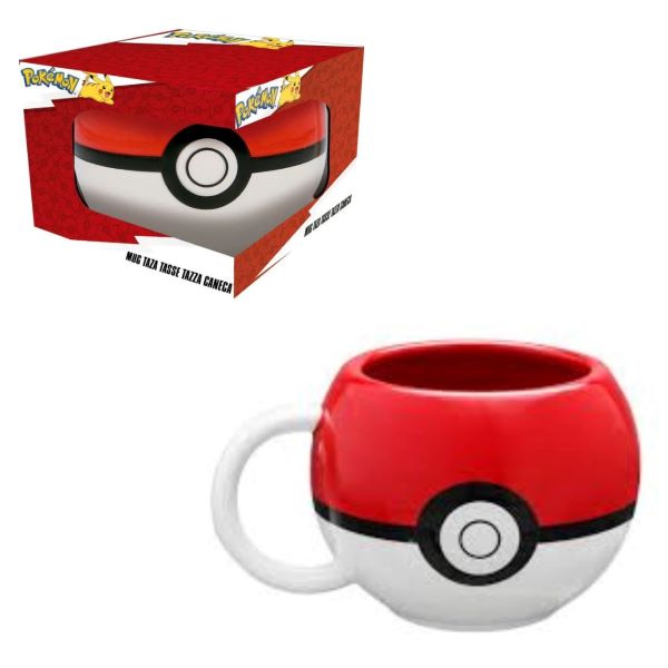 POKEMON –  Pokeball Tazza in ceramica 3D 440ml (In confezione regalo 14x1ax10cm)…x12